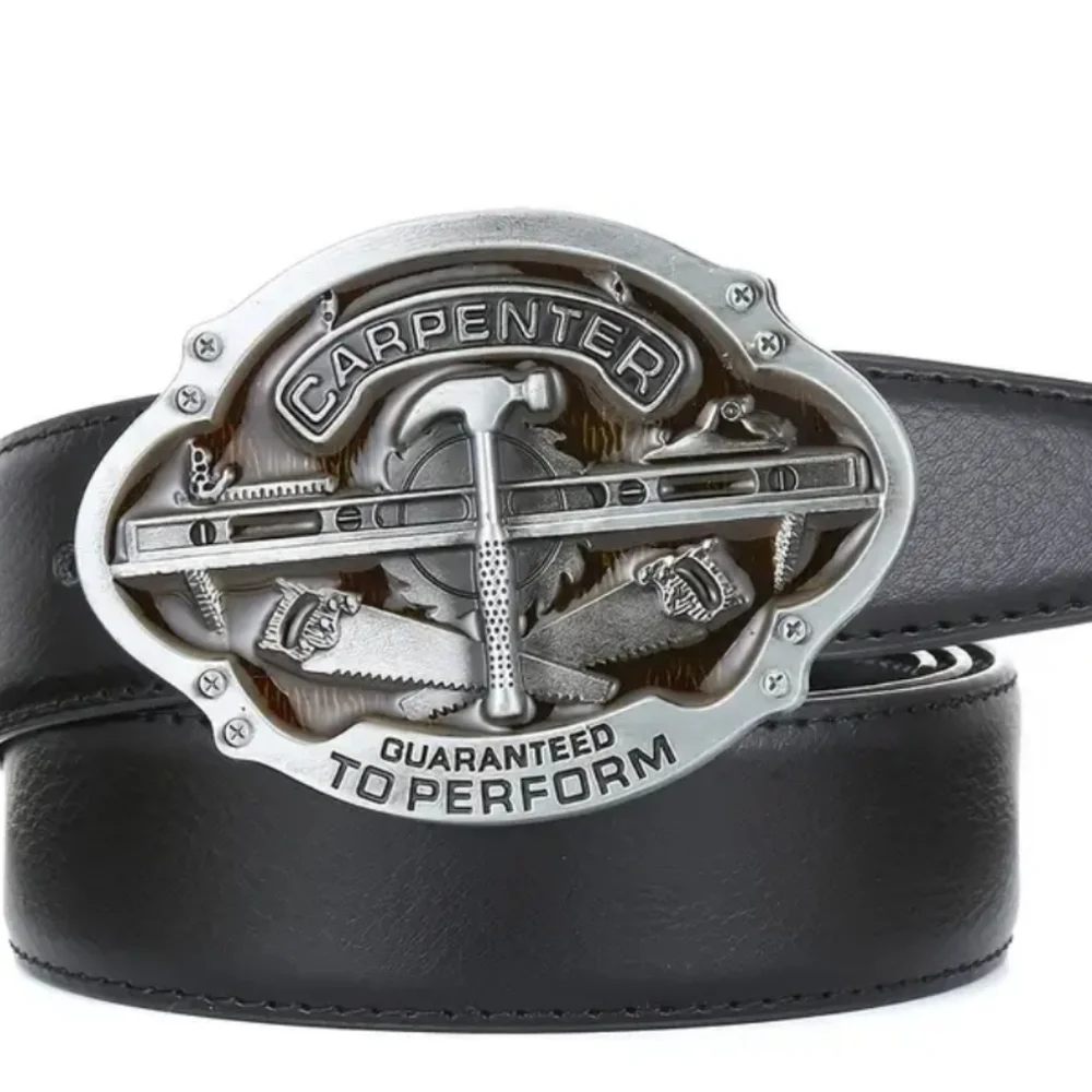 New carpenter Hammer Level Saw Tools belt buckle